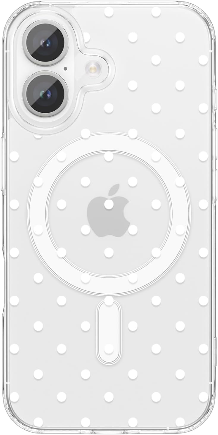ZTOFERA Cute Polka Dot Case for iPhone 16 6.1",White Dot