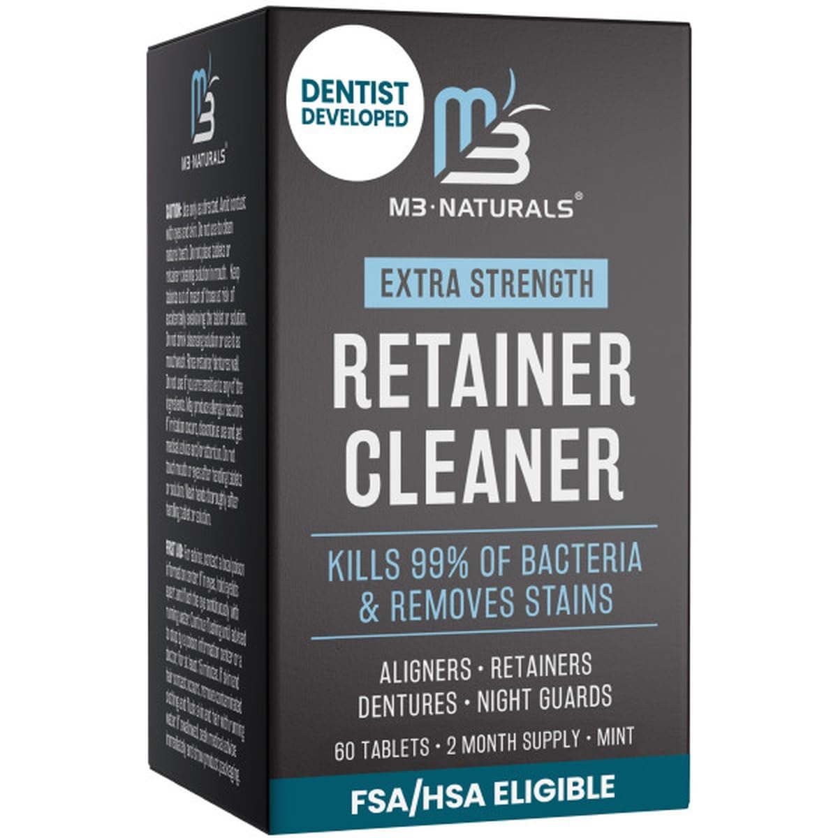 Retainer Cleaner Tablets, Denture Cleaner, Mint, 4 Month Supply by M3
