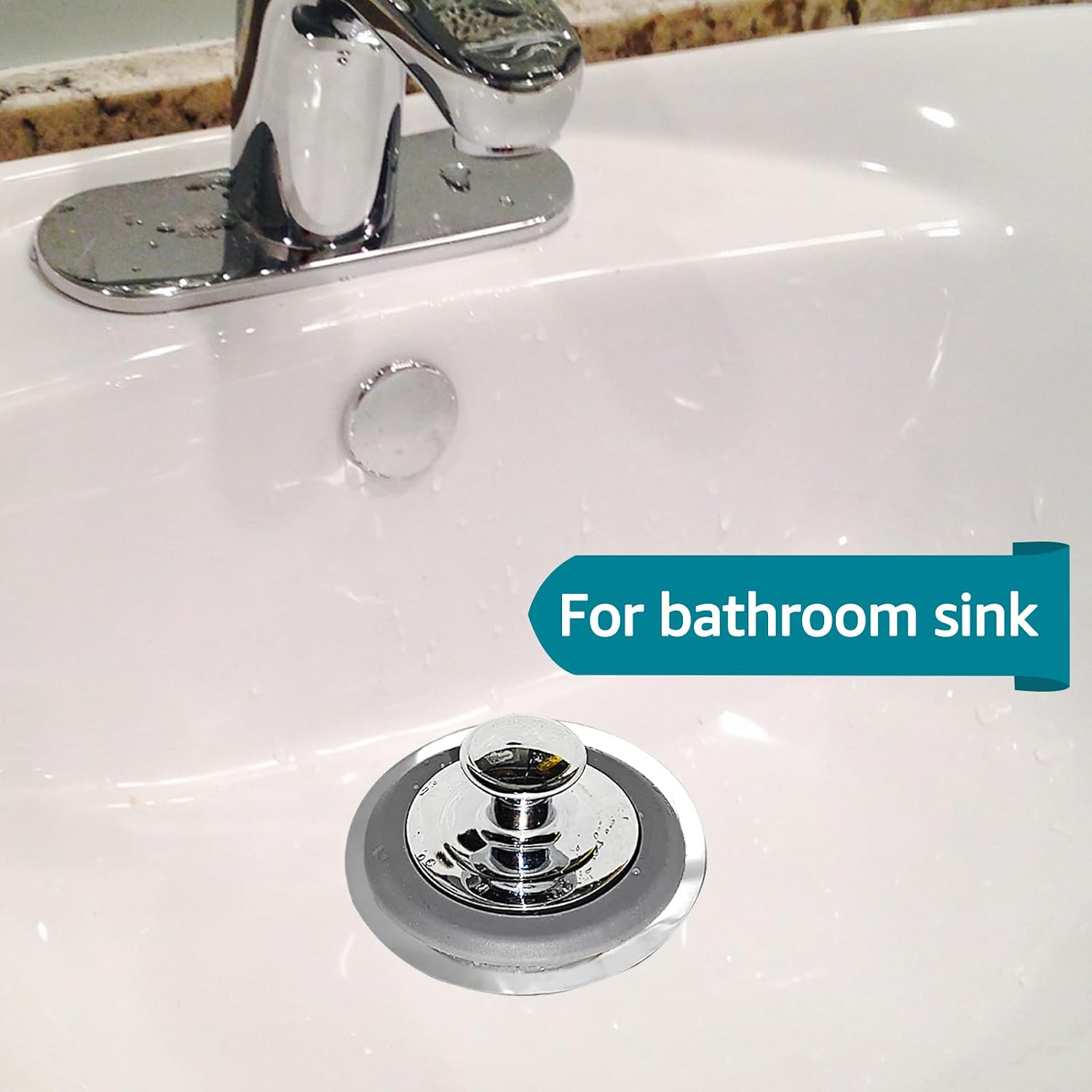 Universal Bathtub Drain Stopper, Sink & Tub Stopper, Bathroom Drain Plug