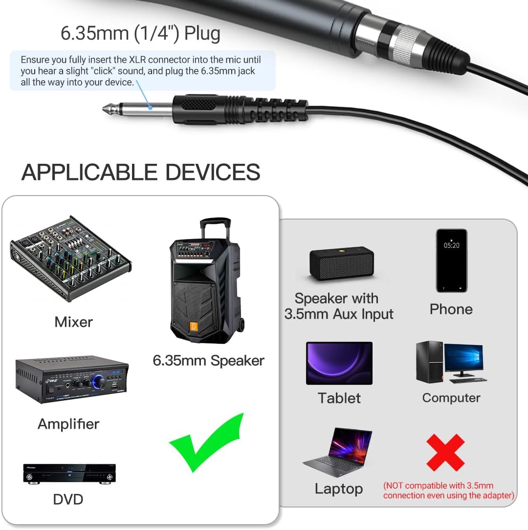 FIFINE K6 Karaoke Microphone, Dynamic Vocal Microphone for Singing