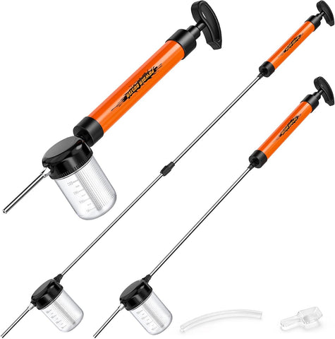 Diatomaceous Earth Powder Duster with Adjustable 4FT Rod, Adjustable Output Pump, 250ml Large Capacity Tank & Clog-Free Design, Powder Dispenser for Indoor/Outdoor Gardening (Orange)