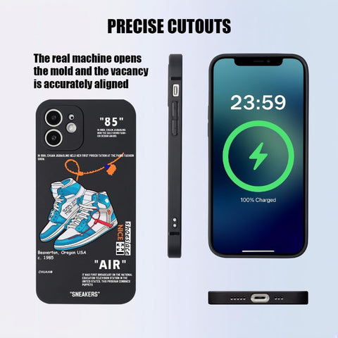Cool Phone Case for iPhone 11 Case for Boys Men Street Design Aesthetic Shockproof Basketball Sneaker Sports Designer Cases Compatible with iPhone 11 Black