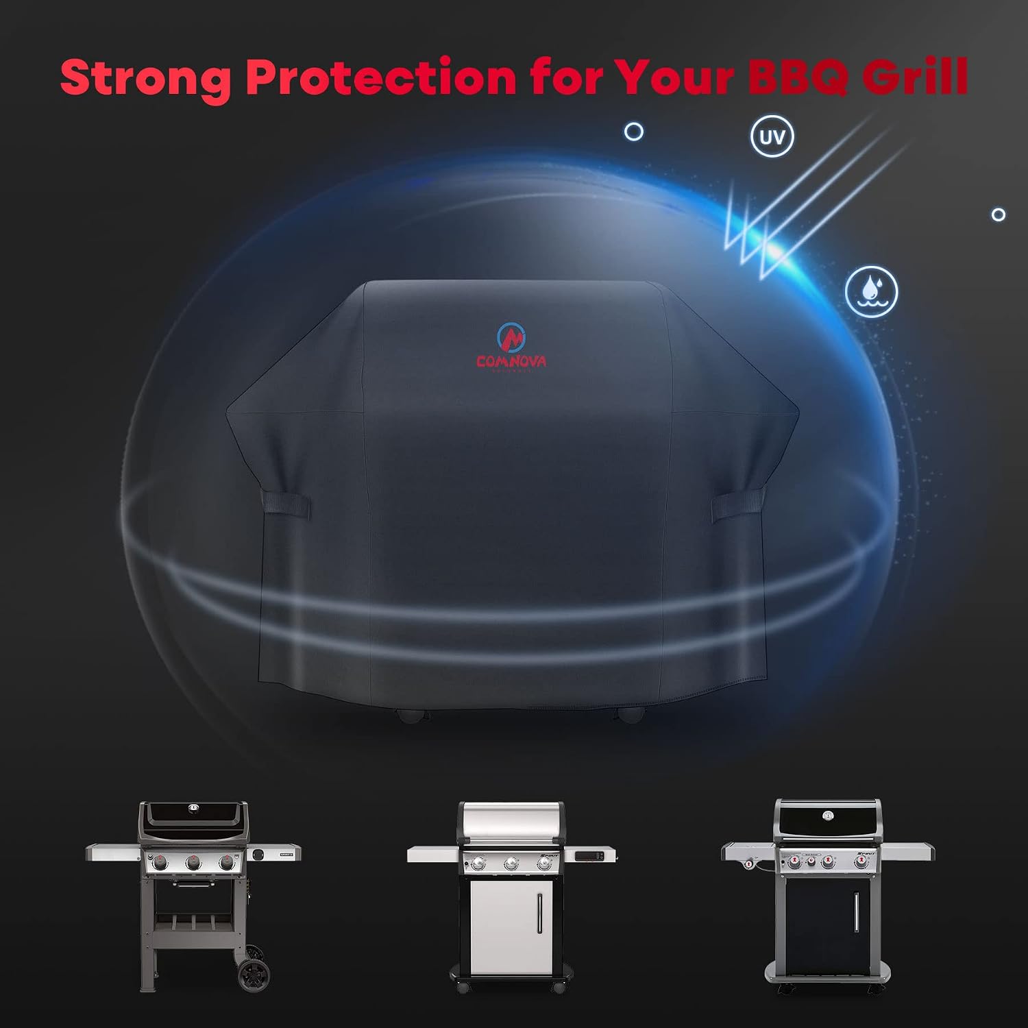 Comnova 52 Inch Grill Cover for Spirit 300 & Spirit 400 Series