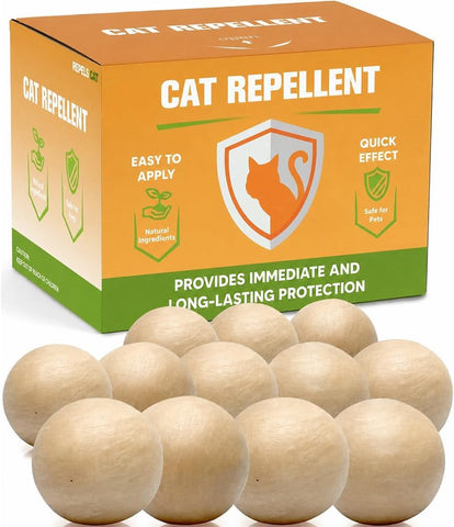 Cat Repellent Outdoor/Indoor, Cat Deterrent Outdoor, Keep Cats Away, Cat Repellent for Yard, Outdoor Cat Repellent, Cat Deterrent Indoor, Safe Around People, Pets & Plants- 12 Packs