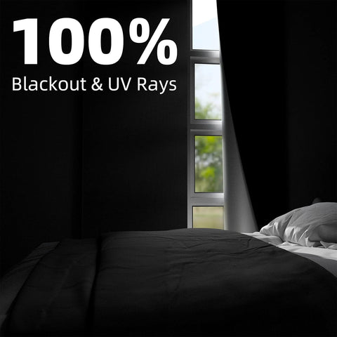 NIGHTON Portable Blackout Curtains 35"×72", Strong Hook & Loop Tape Strips