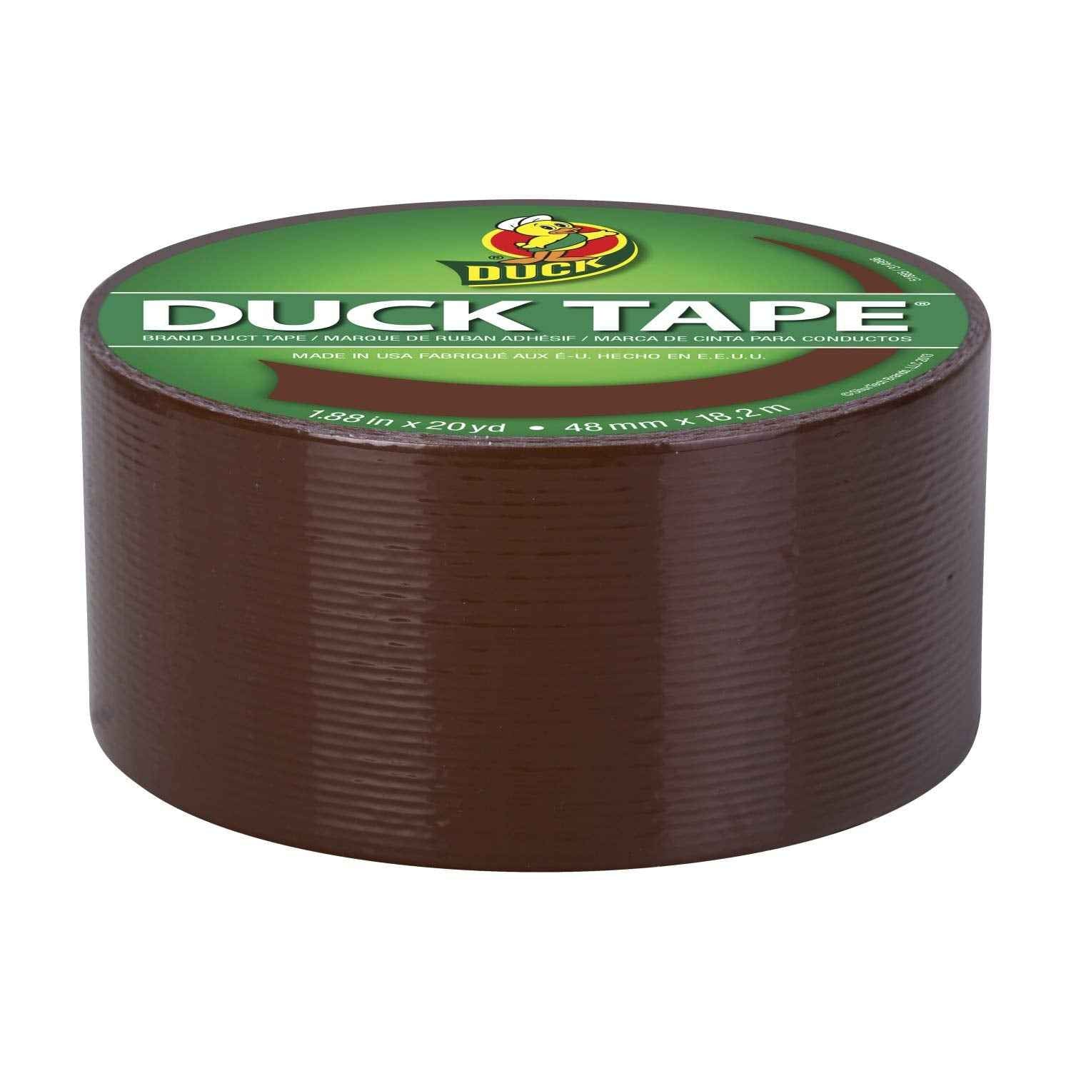 Duck Brand 1304965 Color Duct Tape, Single Roll, Brown, 60 Foot