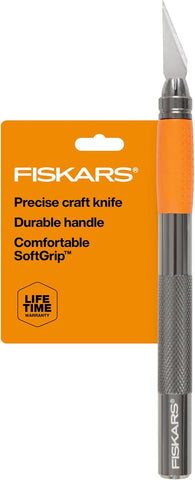 Fiskars 6" Detail Craft Knife, Exacto Hobby Utility Knife, Durable Aluminum