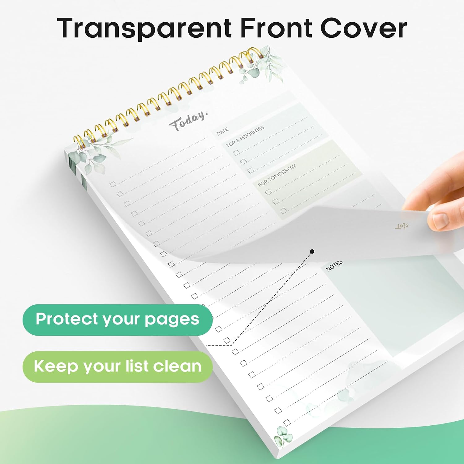 Taja To Do List Notepad, Undated Daily Planner for Work and Goal Setting