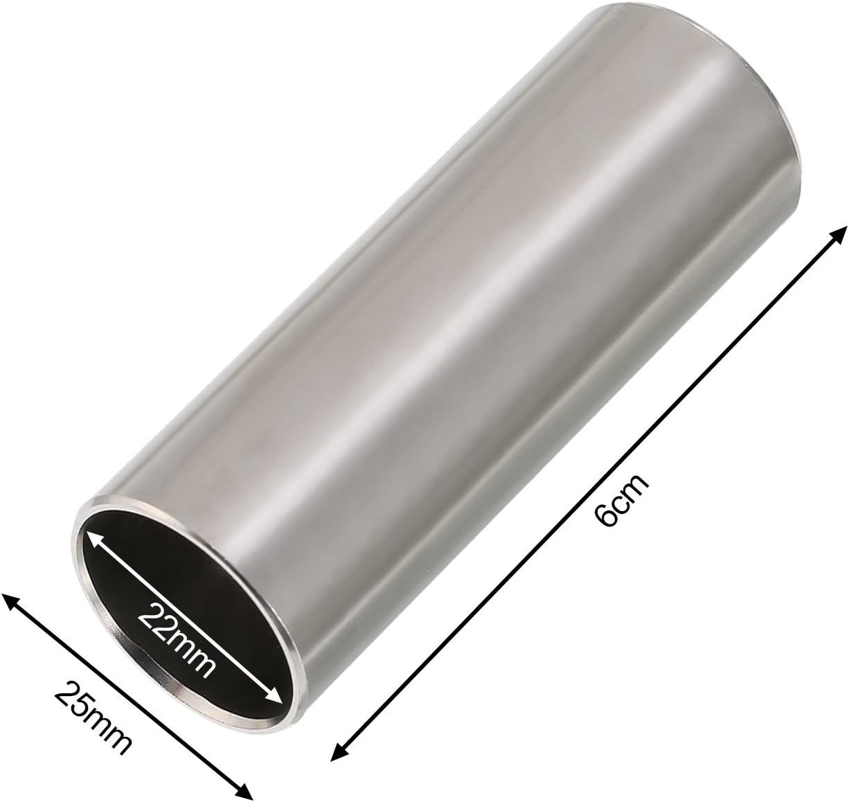 Pangda 2 Pieces Glass Slide and Stainless Steel Guitar Slide Set