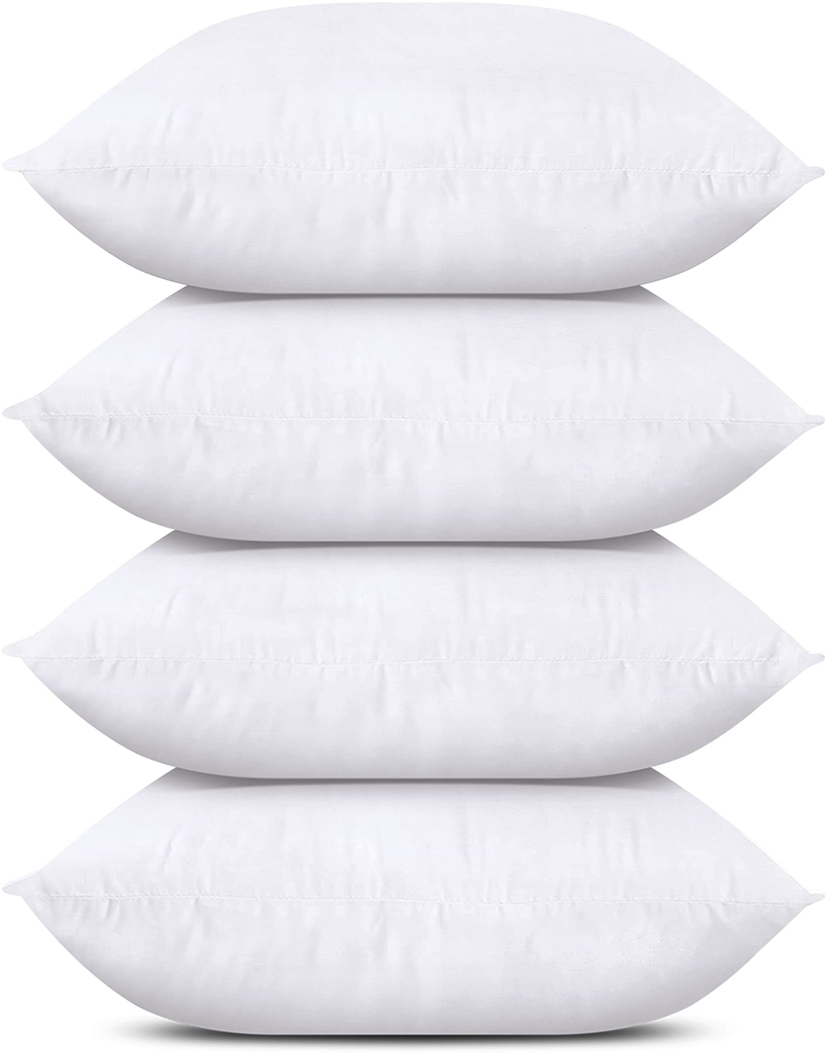 Utopia Bedding Throw Pillows (Set of 4, White), 18 x 18 Inches Pillows for Sofa, Bed and Couch Decorative Stuffer Pillows