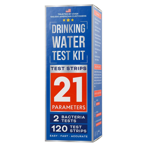 Bestprod All-New 20 in 1 Drinking Water Testing Kit 120 Strips, Home Tap and Well Water Test Kit for Hardness, Lead, Iron, Copper, Chlorine, Fluoride