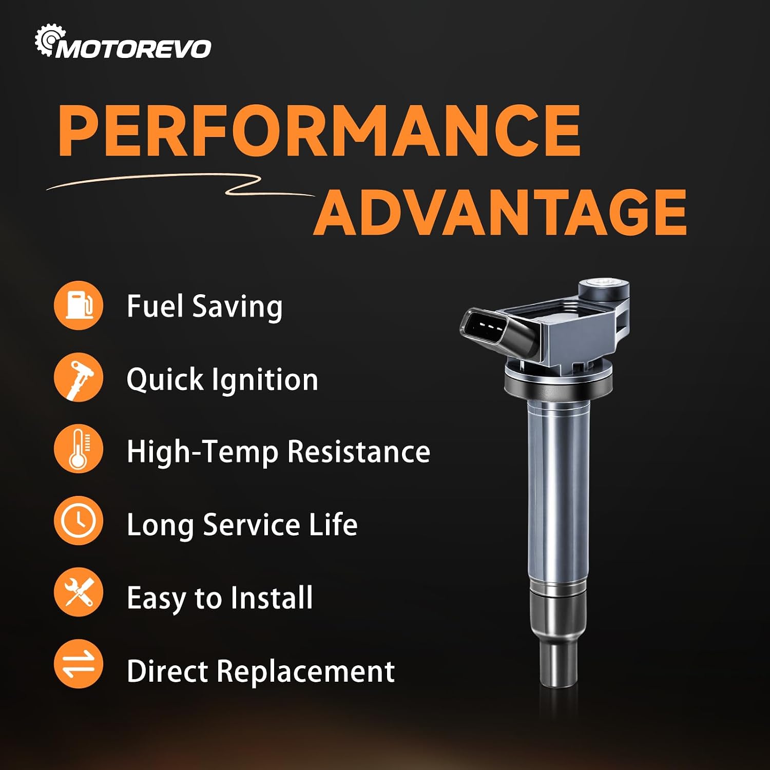 Motorevo UF267 Ignition Coil Pack Fit for Toyota Avalon Sienna 3.0L 3.3L