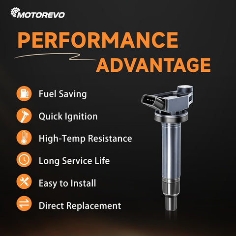 Motorevo UF267 Ignition Coil Pack Fit for Toyota Avalon Sienna 3.0L 3.3L