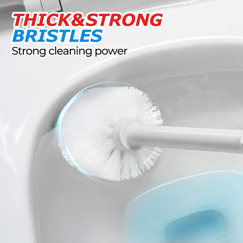 FORASTO 2Pack 3in1 Toilet Brush and Plunger Set - Bathroom Bowl Holder Kit