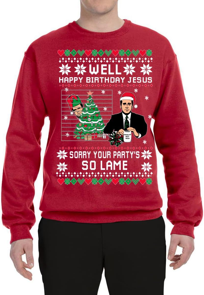 Well Happy Birthday Jesus Ugly Christmas Sweater Mens Womens Sweatshirt
