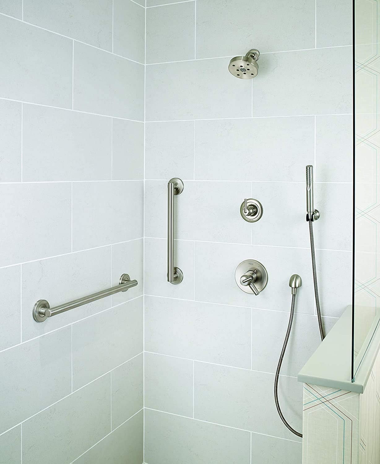 DELTA FAUCET 41824-SS Contemporary Grab Bar with Concealed Mounting, 24-Inch, Stainless