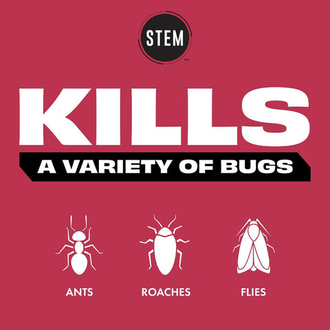 STEM Plant-Based Bug Spray, Ant, Roach, Fly Killer Indoor Outdoor, 12 oz