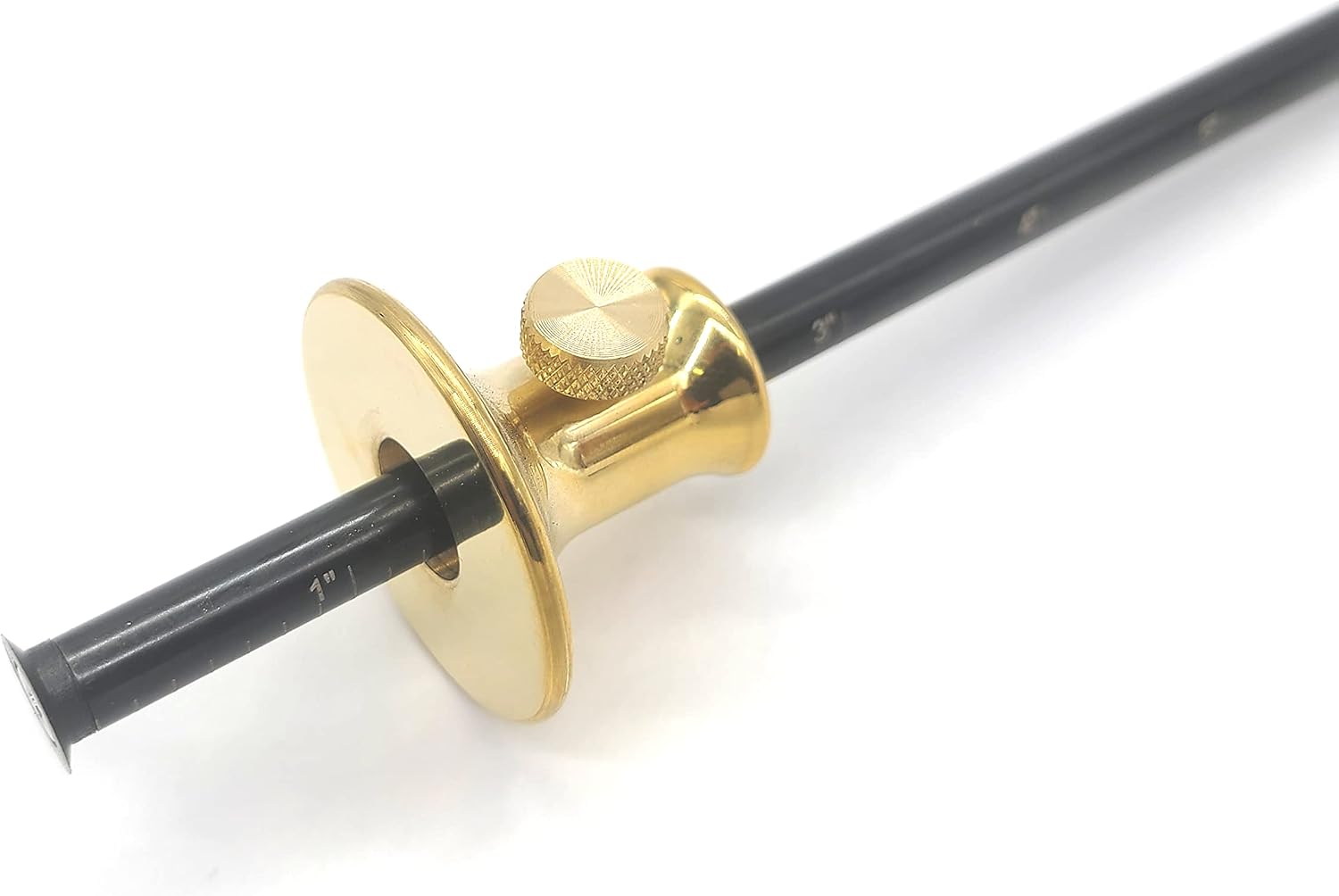 Taytools 467603 Wheel Marking Gauge Solid Machined Brass Head, 2 Extra High Speed Cutters, .310 inch Diameter Hardened Beam 8 Inches Easy Read SAE and Metric Grads