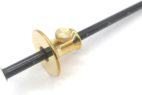 Taytools 467603 Wheel Marking Gauge Solid Machined Brass Head, 2 Extra High Speed Cutters, .310 inch Diameter Hardened Beam 8 Inches Easy Read SAE and Metric Grads