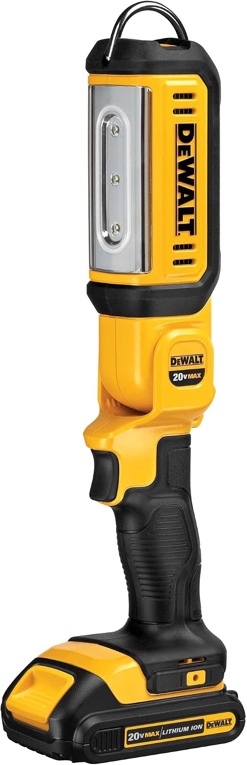 DEWALT 20V MAX LED Work Light, Rechargeable Flashlight, Pivoting Head, Bare Tool Only (DCL050)