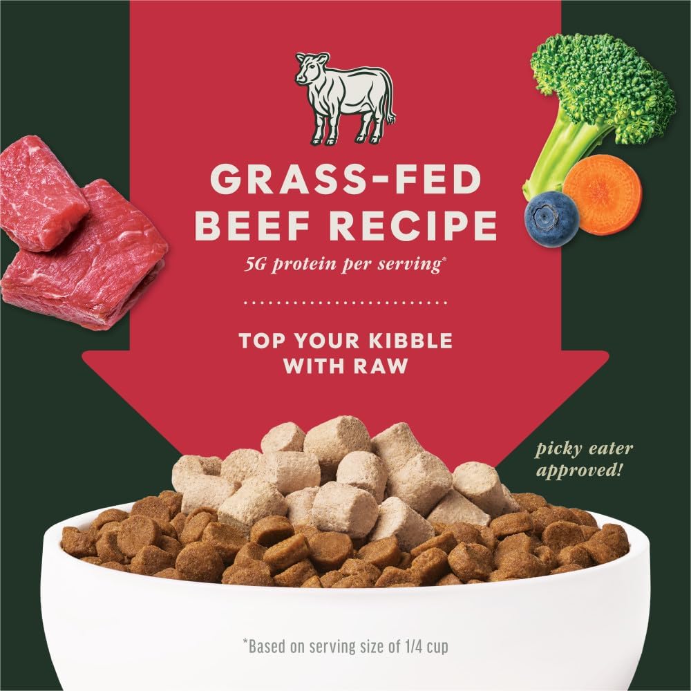 Instinct RawBoost Mixers, Freeze Dried Dog Food Topper, Grain-Free Recipe - All Natural Beef, 14 oz. Bag (Pack of 6)