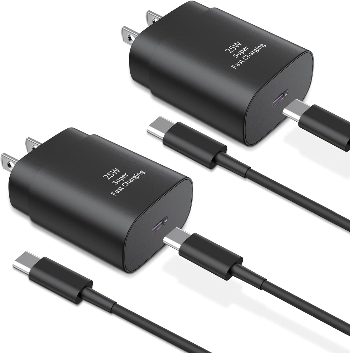Type C Charger Fast Charging, 2Pack 25W USB C Charger Block with 6FT Cable
