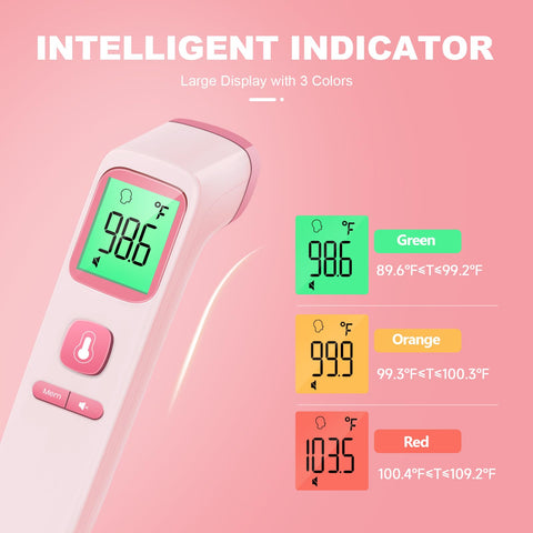 No-Touch Thermometer for Adults and Kids, Digital Accurate Baby Thermometer with Fever Alarm, 1 Second Fast Result, FSA HSA Eligible, Easy to use, 2 in 1 Mode