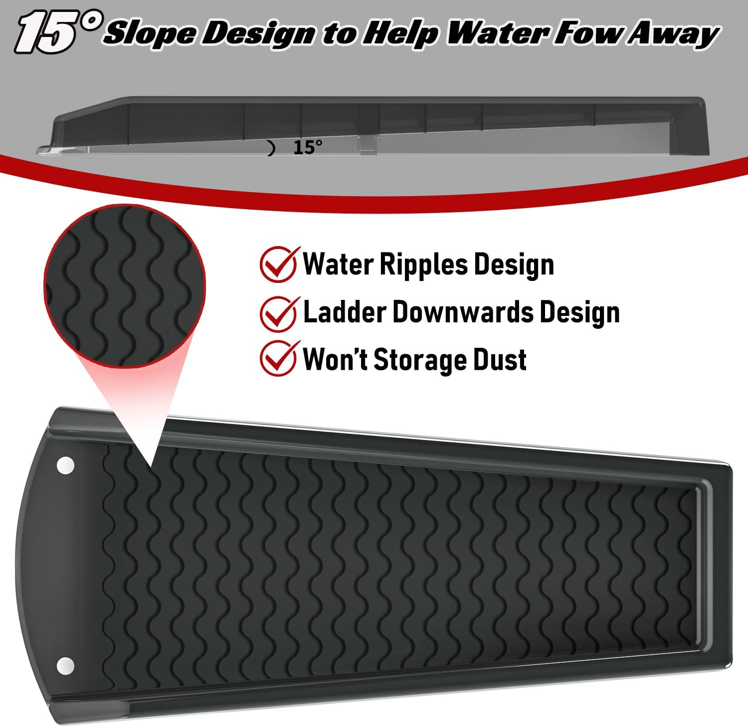Naacoo Downspout Splash Block, 24" Rain Gutter Downspout Extensions