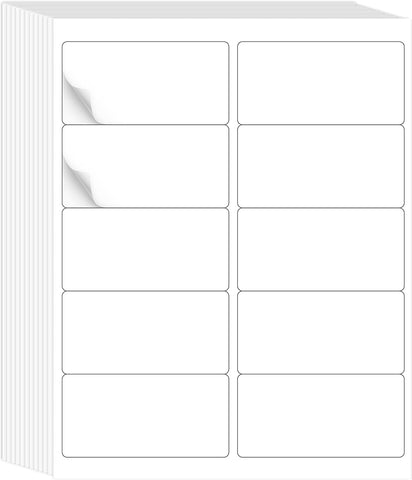L LIKED 2"x4" Bulk Printable White Label Stickers 15000 Labels 1500 Sheets