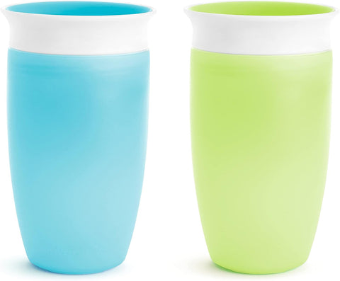 Munchkin Miracle 360 Sippy Cups for Toddlers 1-3, Spill Proof, 10oz, 2 Pack