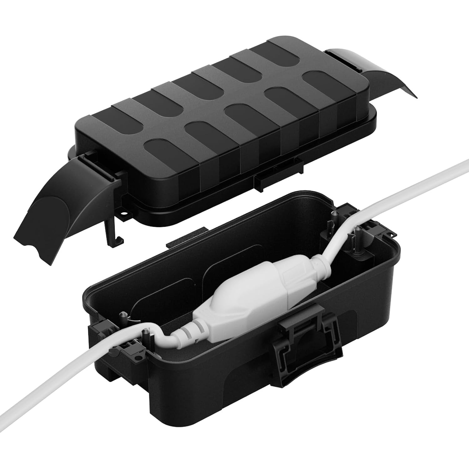 Flemoon Small Outdoor Electrical Box, IP55 Waterproof Extension Cord Cover