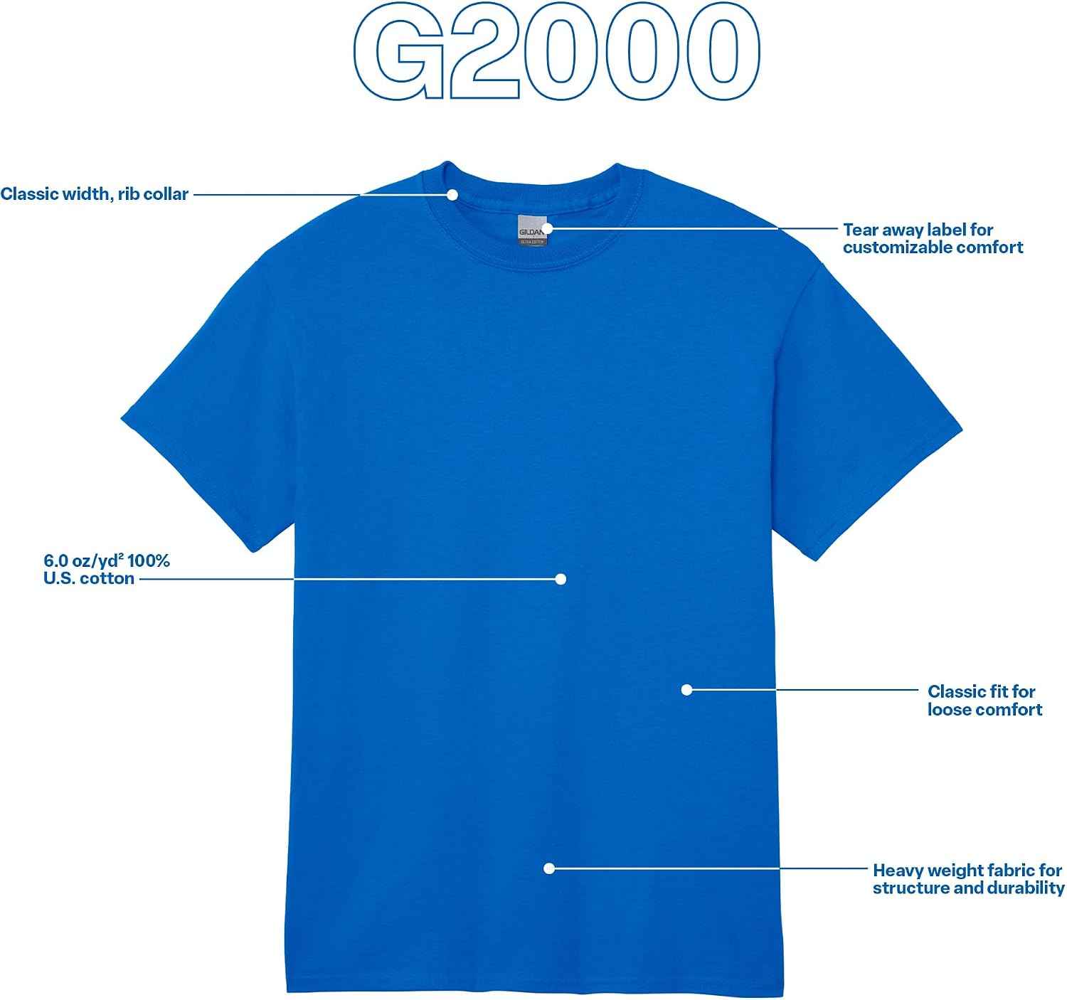 Gildan Adult Ultra Cotton T-Shirt, Style G2000, Multipack