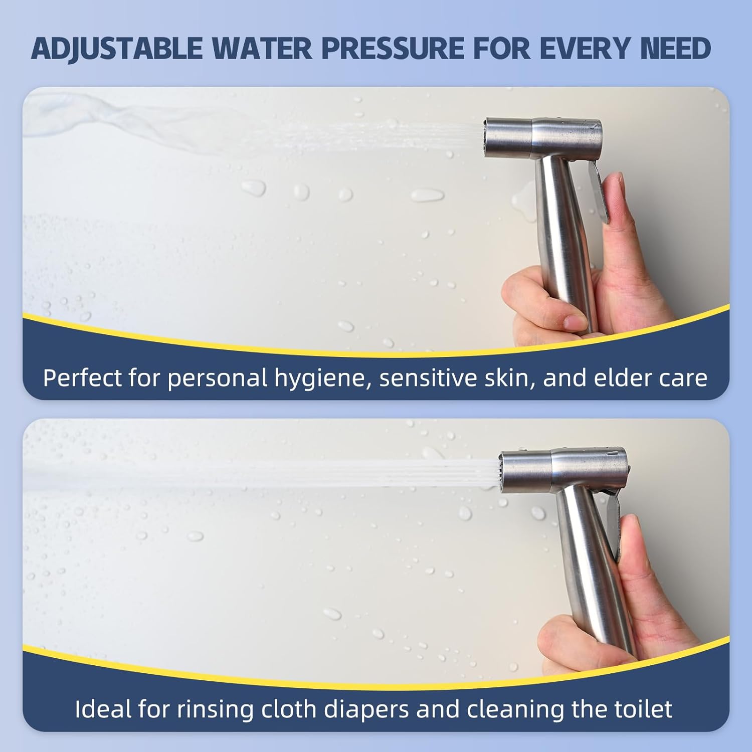 Vayzluiy Handheld Bidet Sprayer for Toilet, Adjustable Water Pressure