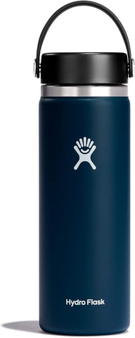 Hydro Flask Water Bottle - Insulated Stainless Steel - Wide Mouth Flex Lid, Non Spill, Leakproof and Refillable in 32 Oz Black
