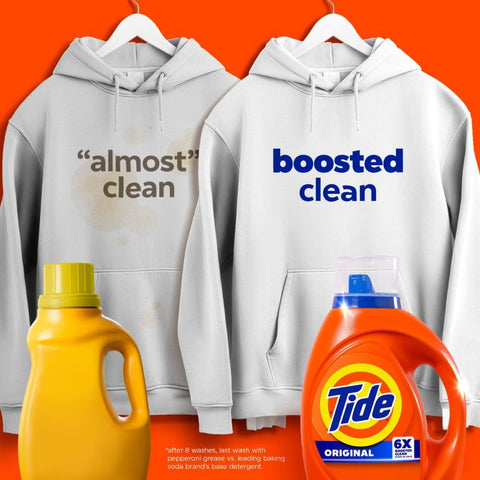 Tide Laundry Detergent Liquid, Original Scent, 64 Loads, 80 FL OZ, Works on 100% of Common Stains, Laundry Soap, Liquid Laundry Detergent