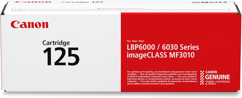 Canon Genuine 125 Black Toner Cartridge Compatible with MF3010, MF3010 VP, LBP6000, LBP6030w