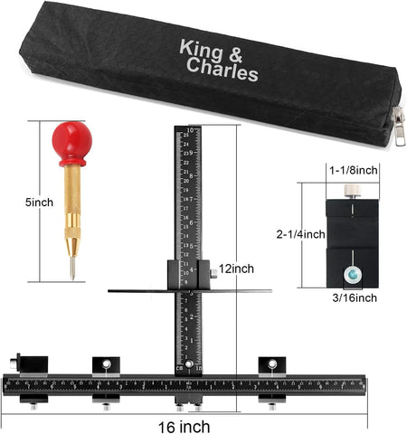 King&Charles Aluminum Cabinet Hardware Jig&Auto Center Punch