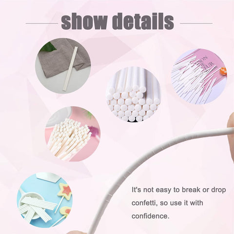 500 Pcs 4-Inch White Lollipop Sticks,Cake Pops Sticks,Paper Treat Sticks Sucker Stick for Cake Toppers,Dessert,Chocolate,Cookie,Candy(3mm)