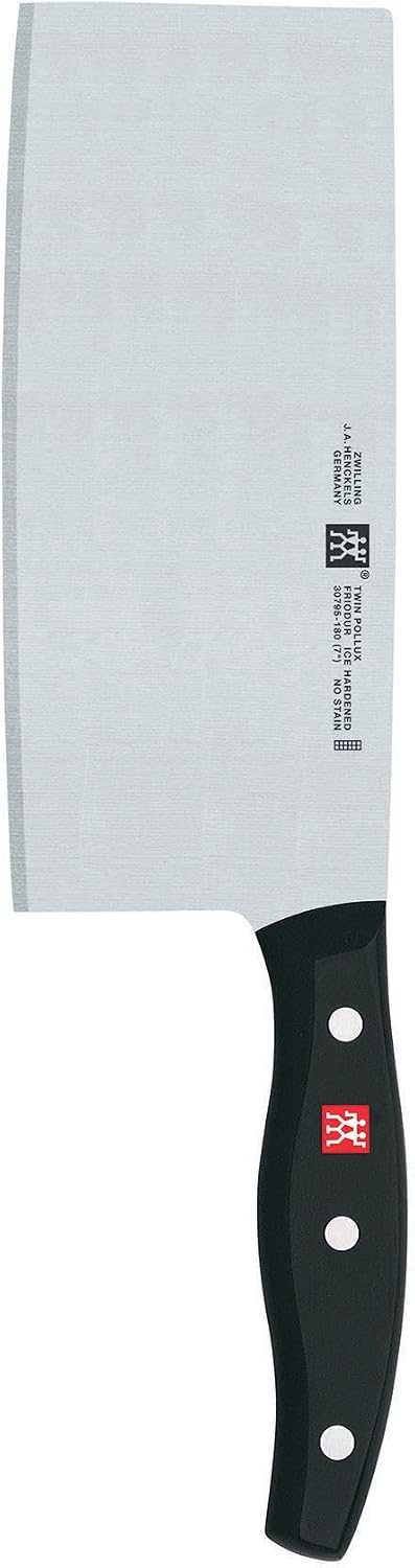 ZWILLING Twin Signature 7-inch Chinese Vegetable Cleaver, Razor-Sharp, Made in Company-Owned German Factory with Special Formula Steel perfected for almost 300 Years, German Knife