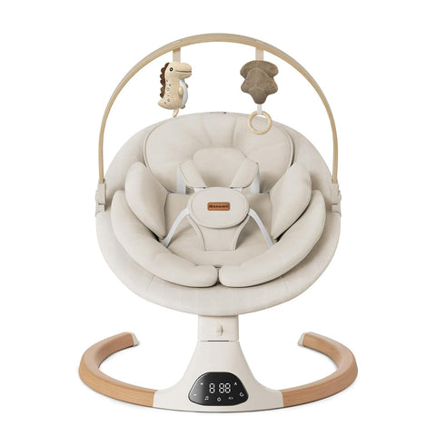Monamii Baby Swings for Infants, Bluetooth Infant Swing with Music Speaker