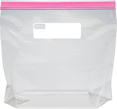 Amazon Basics Reclosable Gallon Food Storage Bags with Double Zipper Seal, Stand and Fill Base, BPA Free, 120 Count
