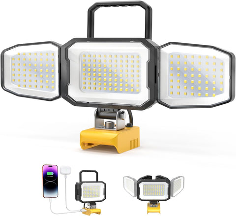 LED Work Light Compatible with DeWalt 20V Battery, 150W 15000LM