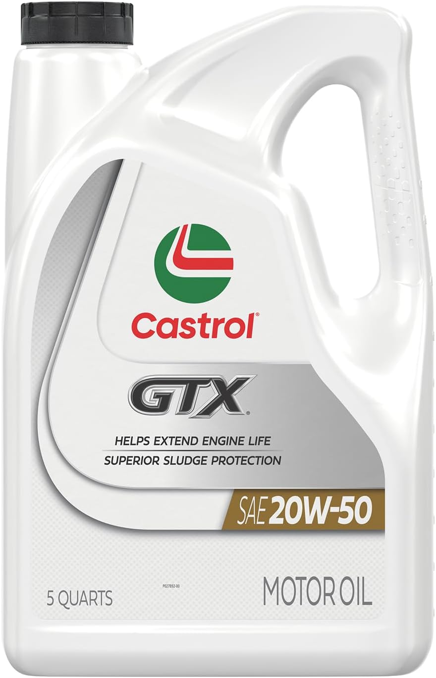 Castrol GTX 20W-50 Conventional Motor Oil, 5 Quarts, Pack of 3