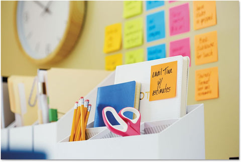 Post-it Super Sticky Notes, 3 x 3 in, Neon Fizz, 24 Pads, 70 Sheets/Pad
