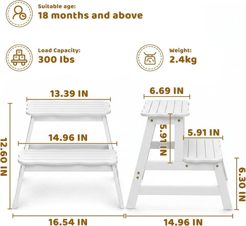 COSYLAND Toddler Step Stool Two Step Stools for Kitchen Helper