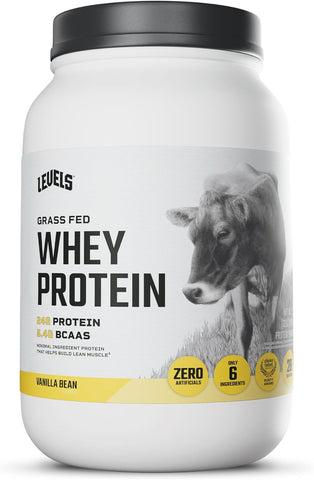 Levels Whey Protein Powder, No Artificial Ingredients, Vanilla Bean, 2LB
