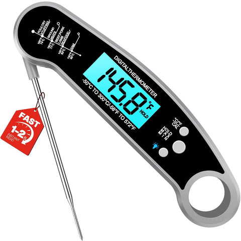 Instant Read Meat Thermometer Digital, Food Thermometer for Cooking, Grey