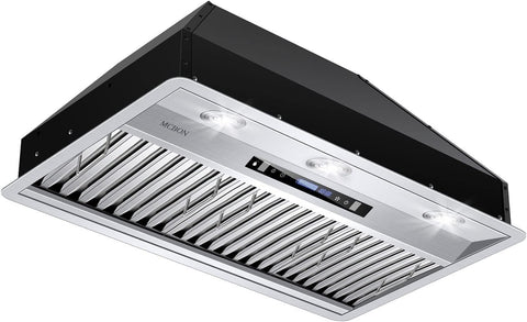 MCBON Range Hood Insert 42 Inch, 900 CFM Insert Range Hood, Touch Control Range Hood Insert, Remote & Gesture Sensing Vent Hood Insert, 4-Speed Hood Range Insert, Stainless Steel Range Hood, AE88-42