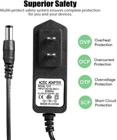 Universal 9.84 Ft Adapter for 12V Yamaha Keyboard Power Cord,AC Adapter for Yamaha PSR, YPG, YPT, DGX,EZ,P Digital Piano,Portable Keyboard Series,Replacement for Yamaha PA130 PA150 Adapter
