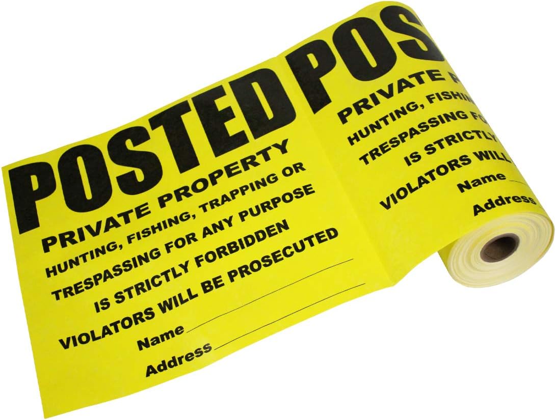 200 WristCo Custom Posted Yellow Private Property Signs - 11" x 11"